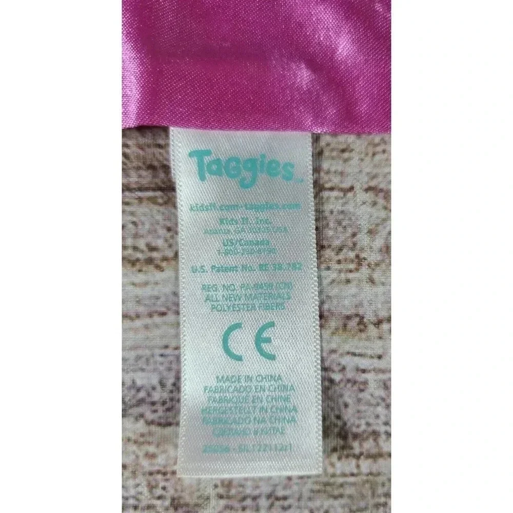 Taggies Plush Brown Teddy Bear Lovey Security Blanket Pink Satin Trim 14